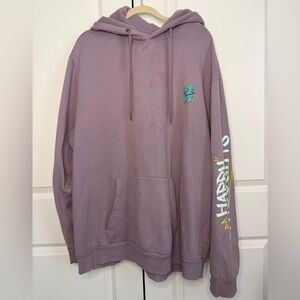 No Boundaries Purple Graphic Hoodie Smiley Drip Back Print 3XL 54-56